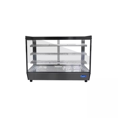 Vitrine chauffante droite de comptoir